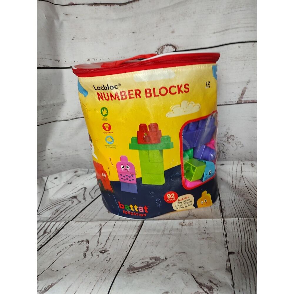battat Locbloc number blocks building blocks 90 Blocks Inclided